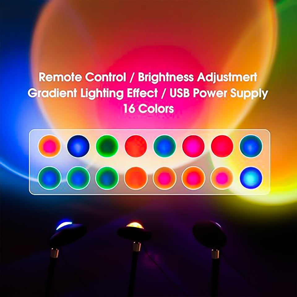 Sunset Lamp,16 Colors Sunset Projection Lamp